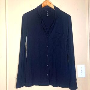 SKIMS Black Button-Up Top